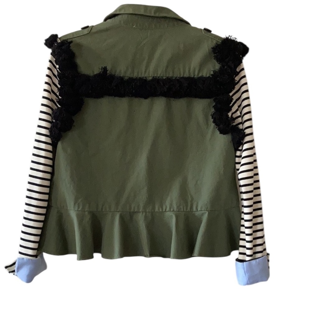 English Factory Green Utility Jacket with Ruffle Detail - Picture 4 of 8